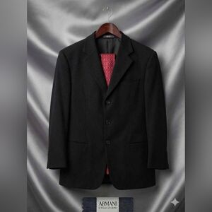 Armani Collezioni Black Nailhead Sport Coat Size 40R